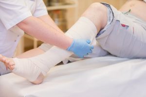 bandaged wound
