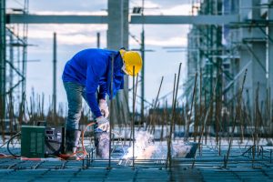 burn hazard on a construction site